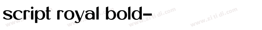 script royal bold字体转换